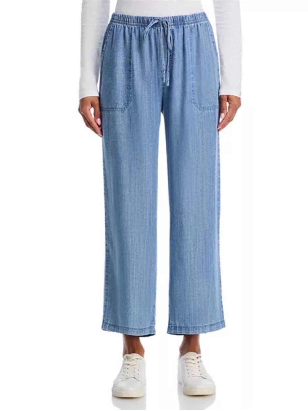 NWT Splendid Angie Indigo Crop Wide Leg Denim Pant - Picture 7 of 9